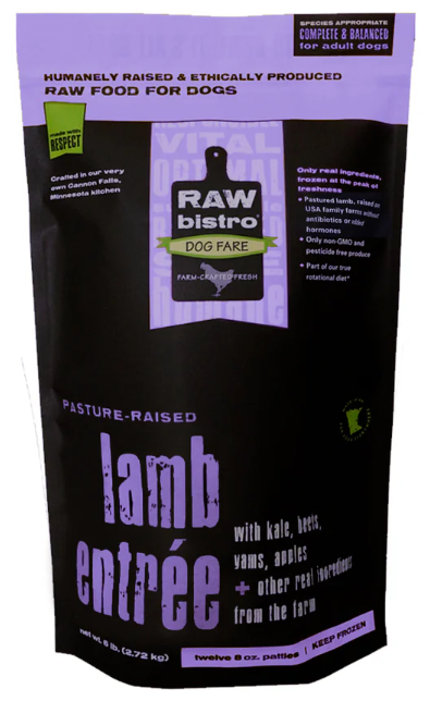 Raw Bistro Lamb Patties - 6 lb Bag