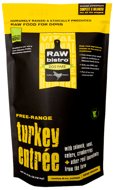 Raw Bistro Turkey Patties - 6 lb Bag