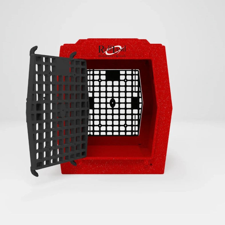 Fire Engine Rice Ruff Tray PRE-ORDER Ruff Land Performance Kennel - Fire Engine Red