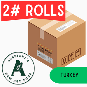 Albright's Turkey - 2 lb Rolls Shipping Box w/ NO Dry Ice (22 Rolls)