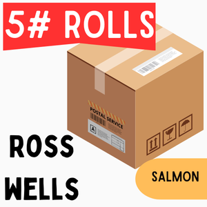 Ross-Wells Salmon Course Grind - 5lb Rolls Full Shipping Box NO Dry Ice (9 Rolls)