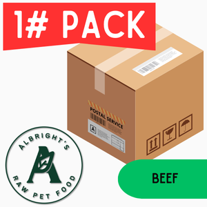 Albright's Beef - 1 lb Pkg Full Shipping Box w/ Dry Ice (35 Packs, 2 Blocks Dry Ice)