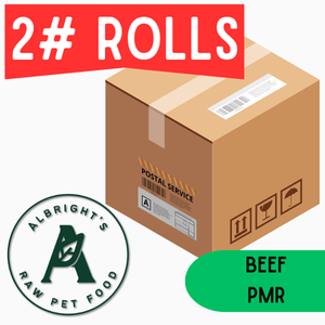 Albright's Beef PMR - 2 lb Rolls Shipping Box w/ Dry Ice (20 Rolls)