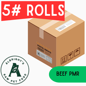 Albright's Beef PMR - 5 lb Rolls Shipping Box w/ Dry Ice (8 Rolls)