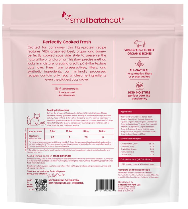 SmallBatch Cat Perfectly Cooked Beef 2lb