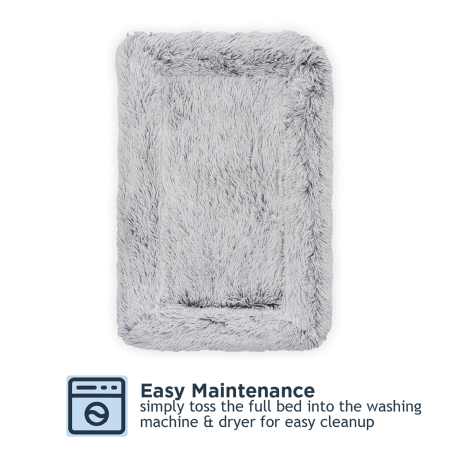 Tall Tails Grey Cuddle Crate Dog Bed