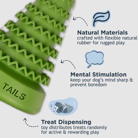 Tall Tails Natural Rubber Evergreen 4 inch Toy