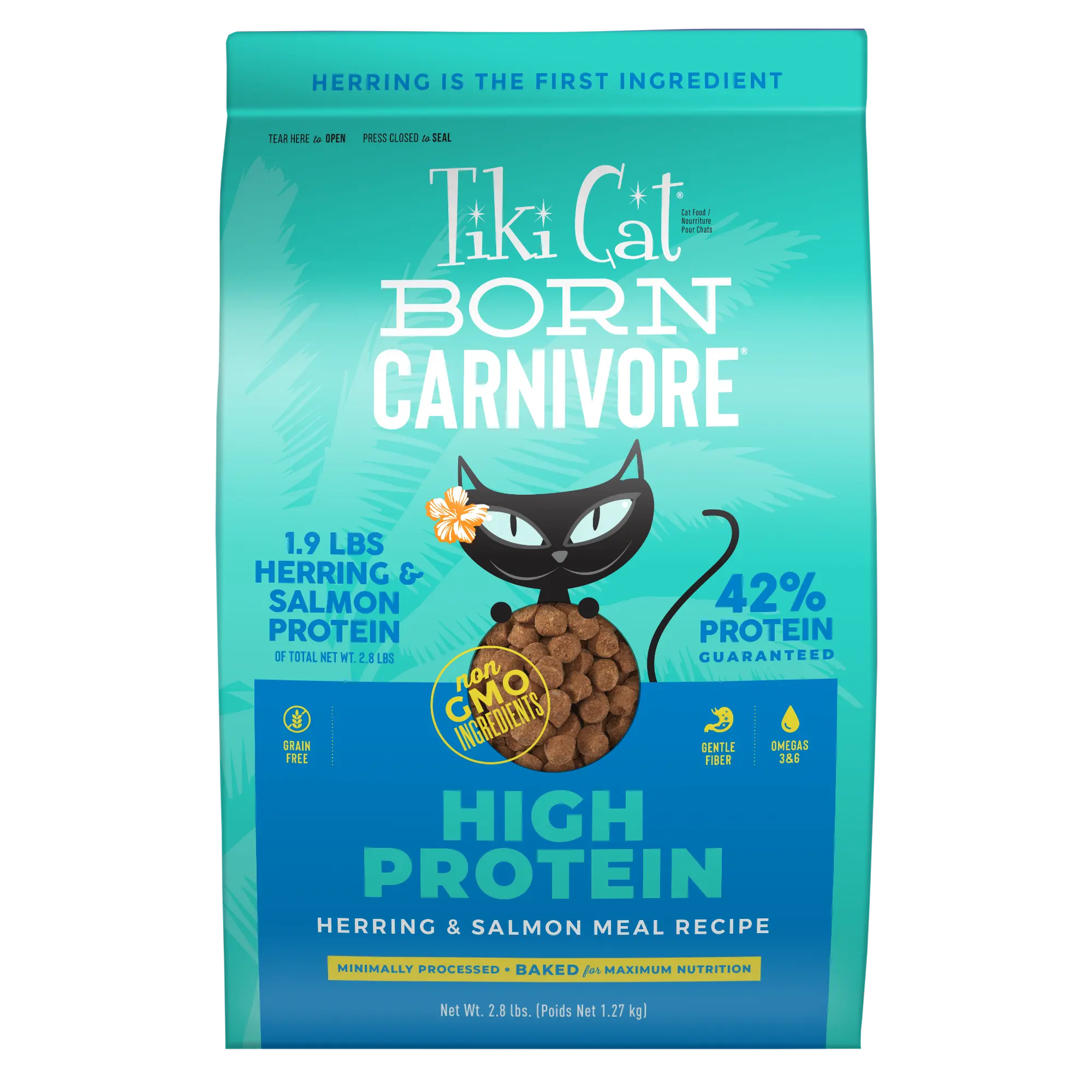 Tiki Cat Born Carnivore High Protein: Herring & Salmon - 2.8lb