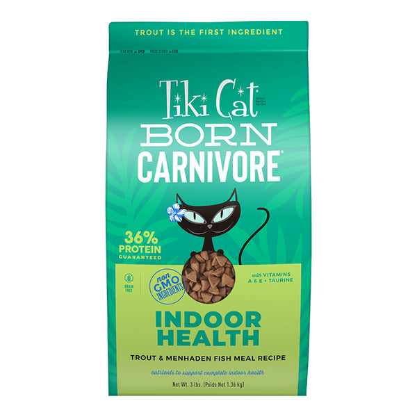 Tiki Cat Born Carnivore Indoor Health: Trout & Menhaden Fish Meal - 3l