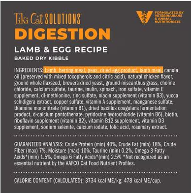 Tiki Cat Solutions Digestion - Lamb & Egg