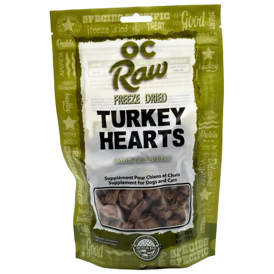 OC Raw Freeze-Dried Turkey Hearts