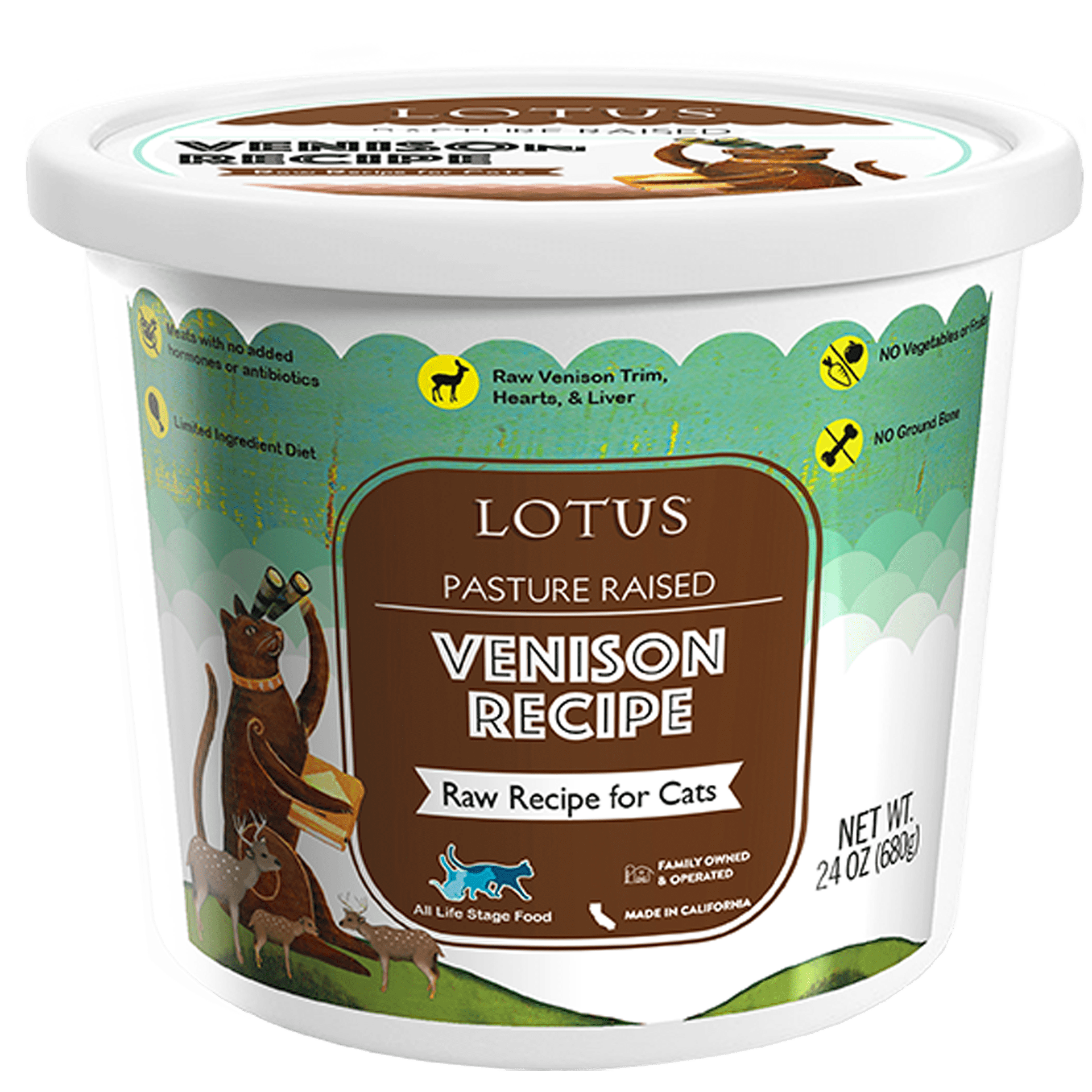 Lotus Raw Venison Frozen Cat Food