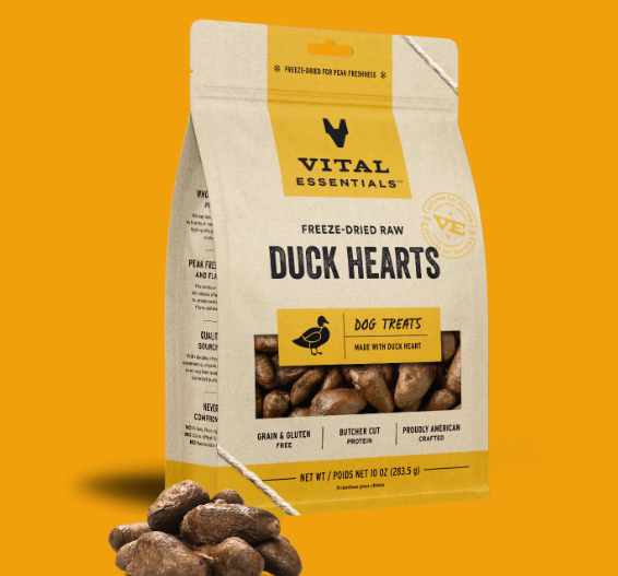 Vital Essentials Duck Hearts 10oz