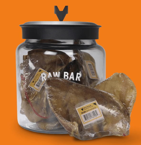 Vital Essentials Raw Bar Pig Ear - 18 Per Bag