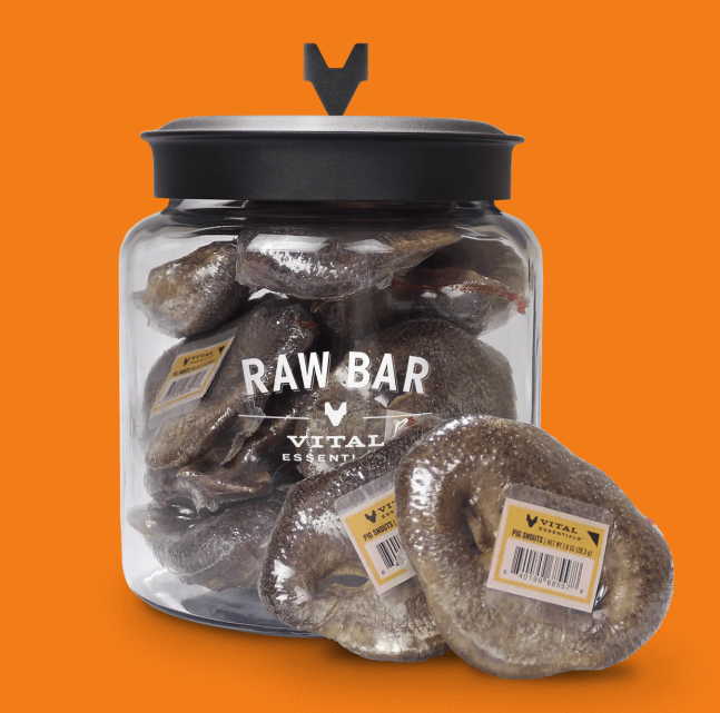 Vital Essentials Raw Bar Pig Snout - 14 Per Bag