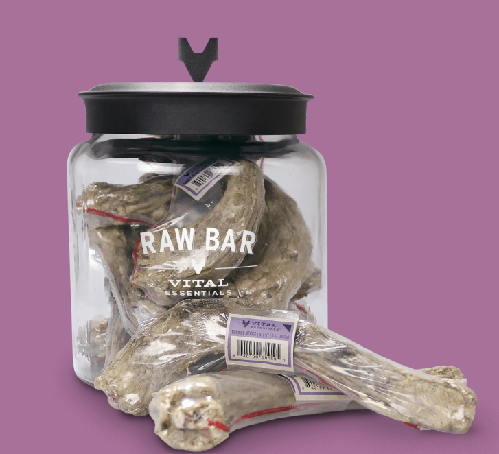 Vital Essentials Raw Bar Turkey Neck - 12 Per Bag