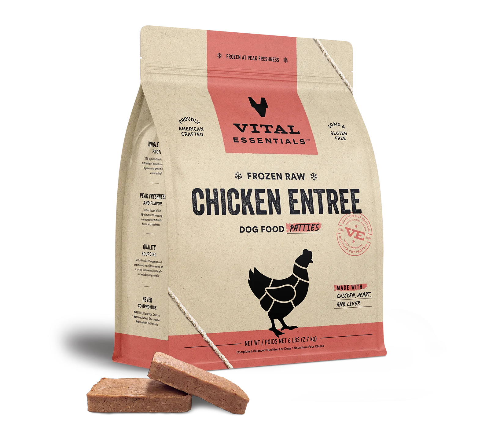 Vital Essentials Frozen Entree Chicken 6lb