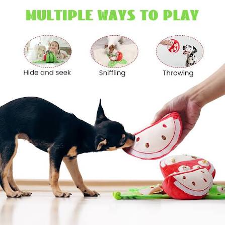 Watermelon Hide and Seek Plush Dog Toy