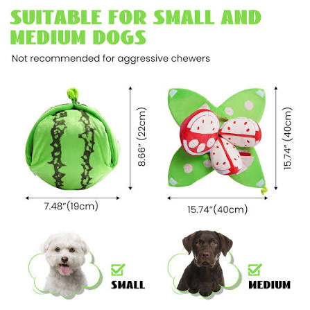 Watermelon Hide and Seek Plush Dog Toy