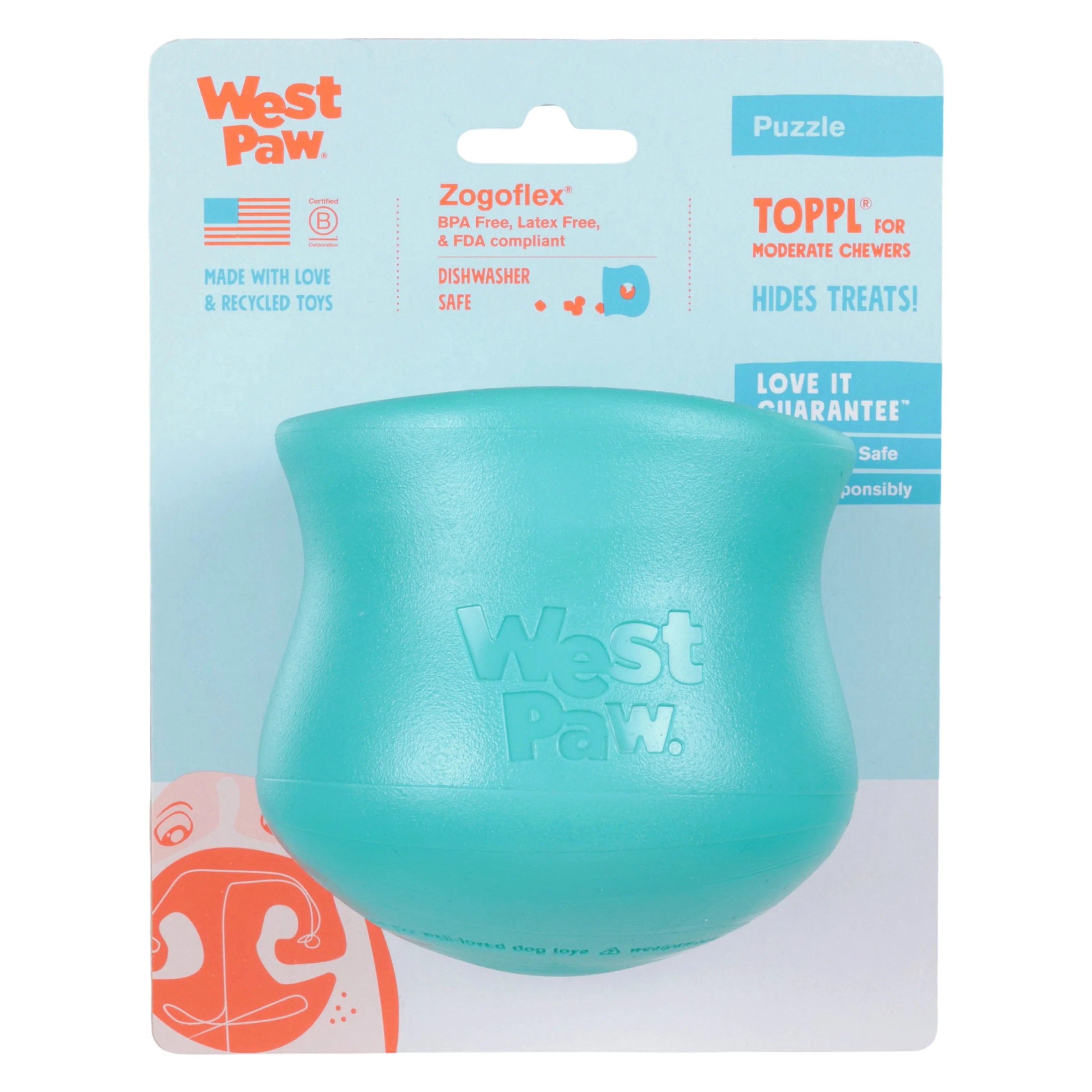 LIMITED EDITION West Paw Teal Toppl
