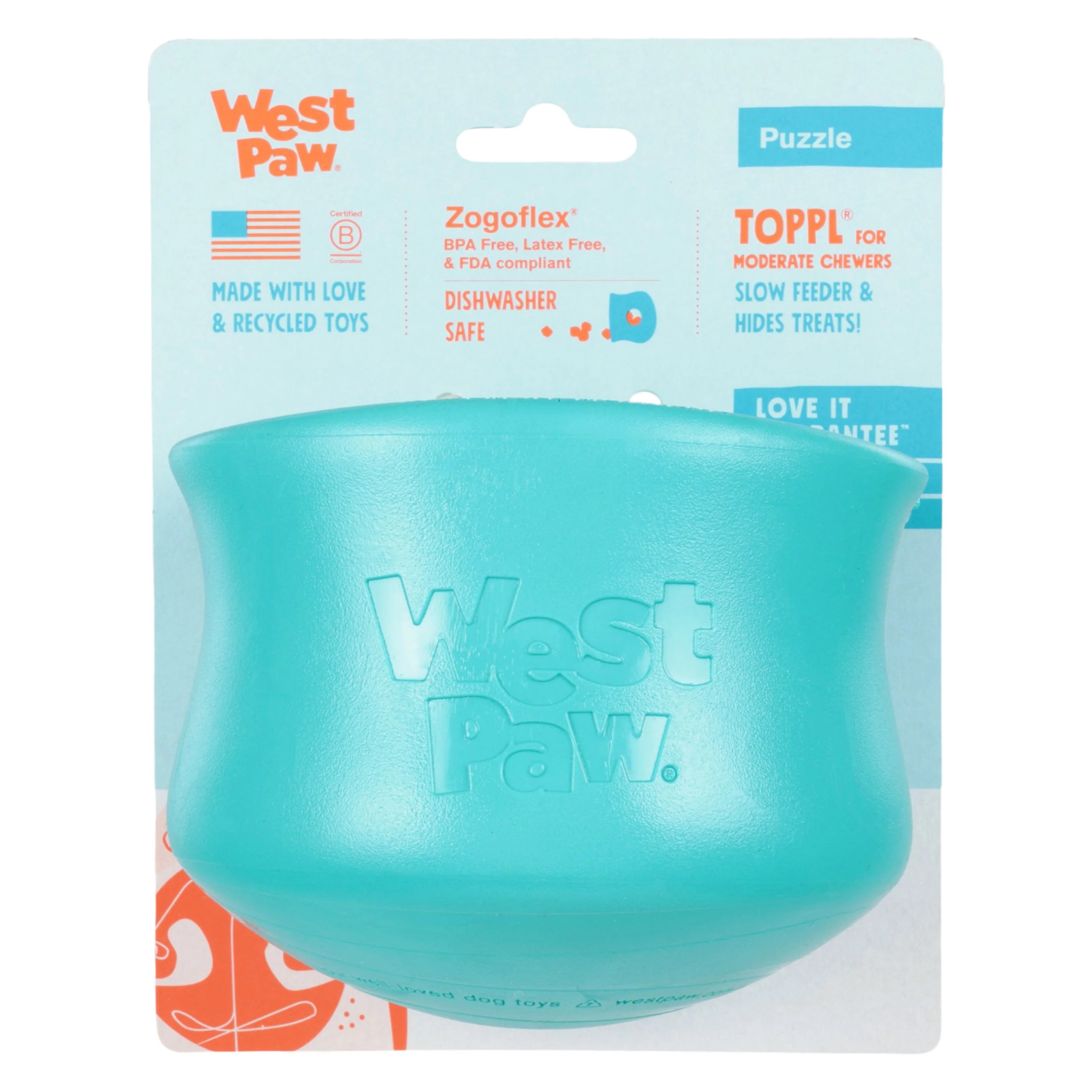 LIMITED EDITION West Paw Teal Toppl