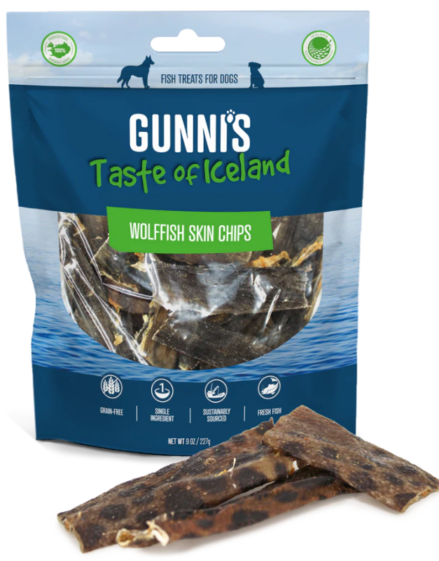 Gunni's Taste of Iceland Wolffish Skin Chips