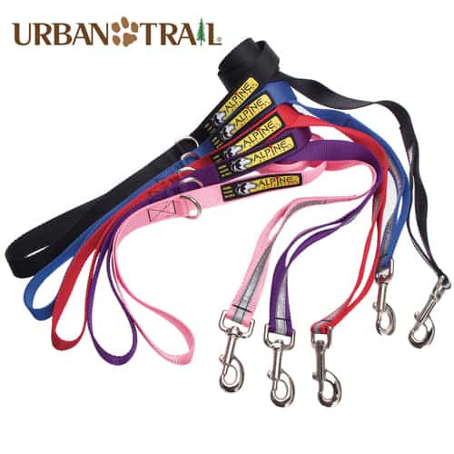 Urban Trail 5' Walking Leash w/Traffic Handle, Reflective Band and Accessory Ring