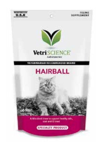 VetriScience Cat Hairball Support 60 ct