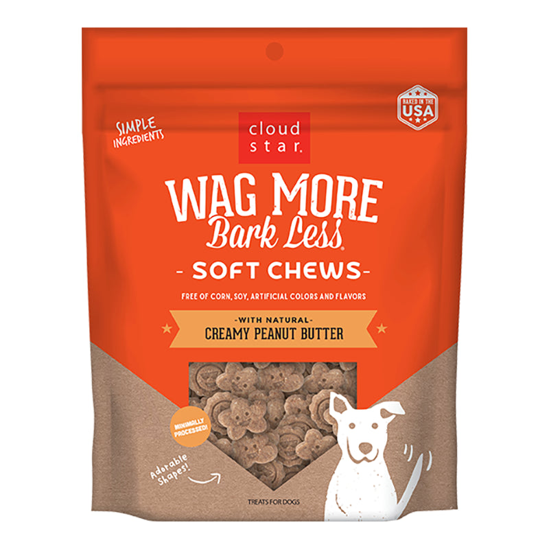 Wag More Bark Less Soft Chews Treat for Dog - Creamy Peanut Butter