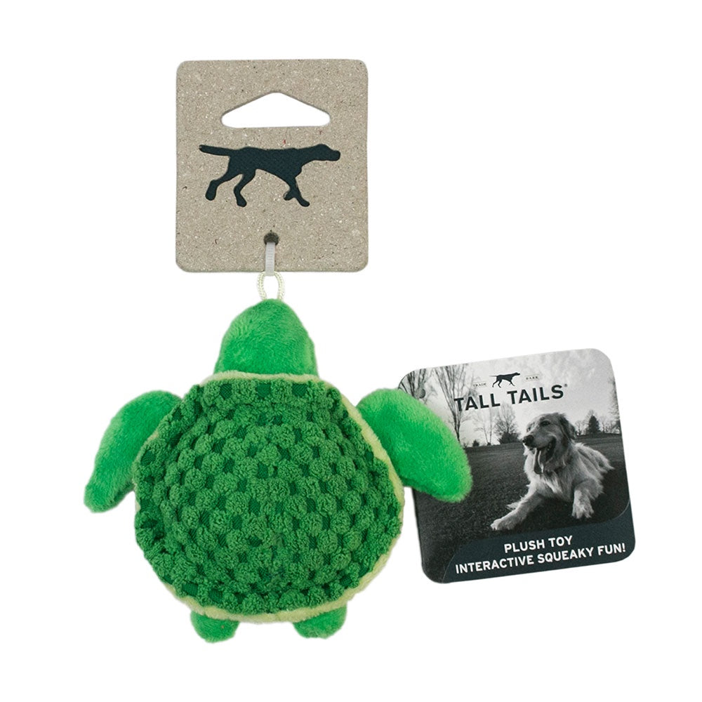 Tall Tails Baby Turtle With Squeaker, 4"