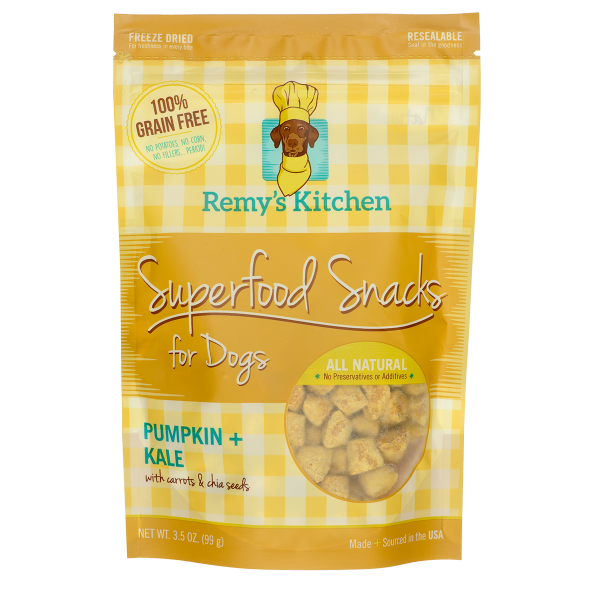 Remy's Kitchen Pumpkin & Kale Superfood Snacks for Dogs