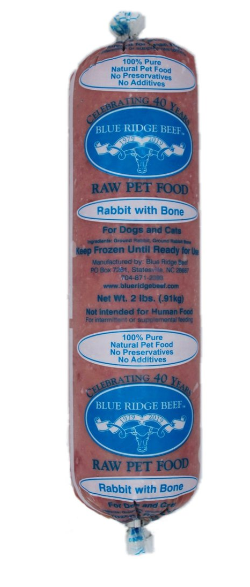 Blue Ridge Beef-Rabbit with Bone - 2 lb/15 Roll Case