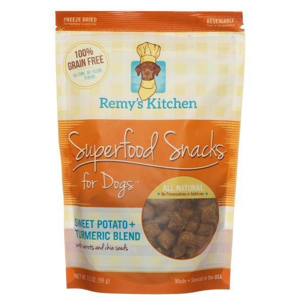 Remy's Kitchen Sweet Potato+Turmeric Superfood Snacks for Dogs
