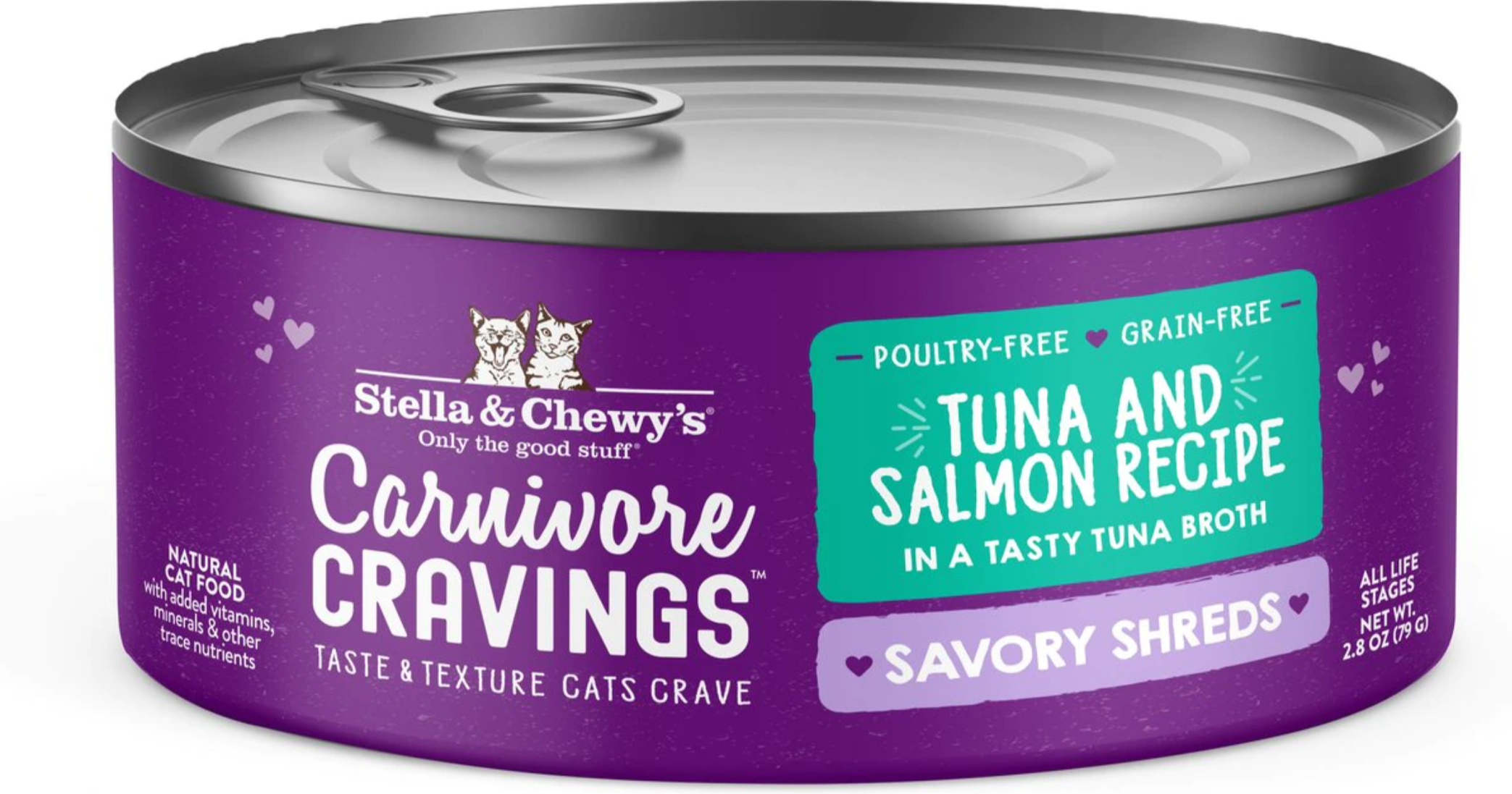 Stella & Chewy's Carnivore Cravings Savory Shreds Tuna & Salmon Recipe - 2.8oz Can