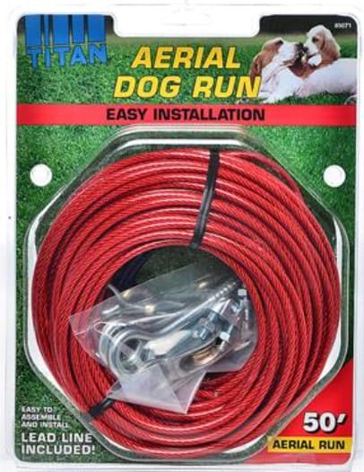 Aerial Dog Run Tie Out