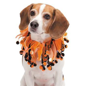 Aria Halloween Pumpkin & Pom Pom Scrunchy