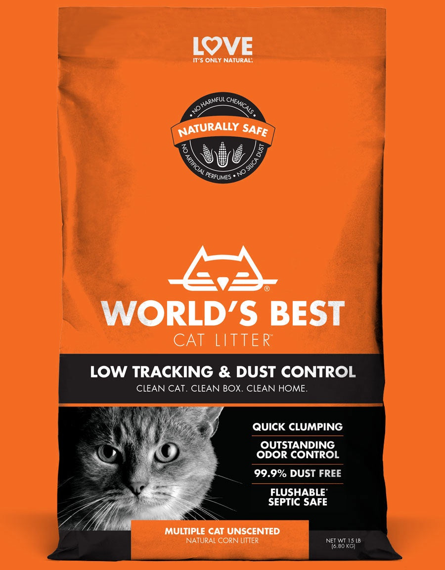 World's Best Cat Litter Multi-Cat/Low-Tracking/Dust Control Unscented