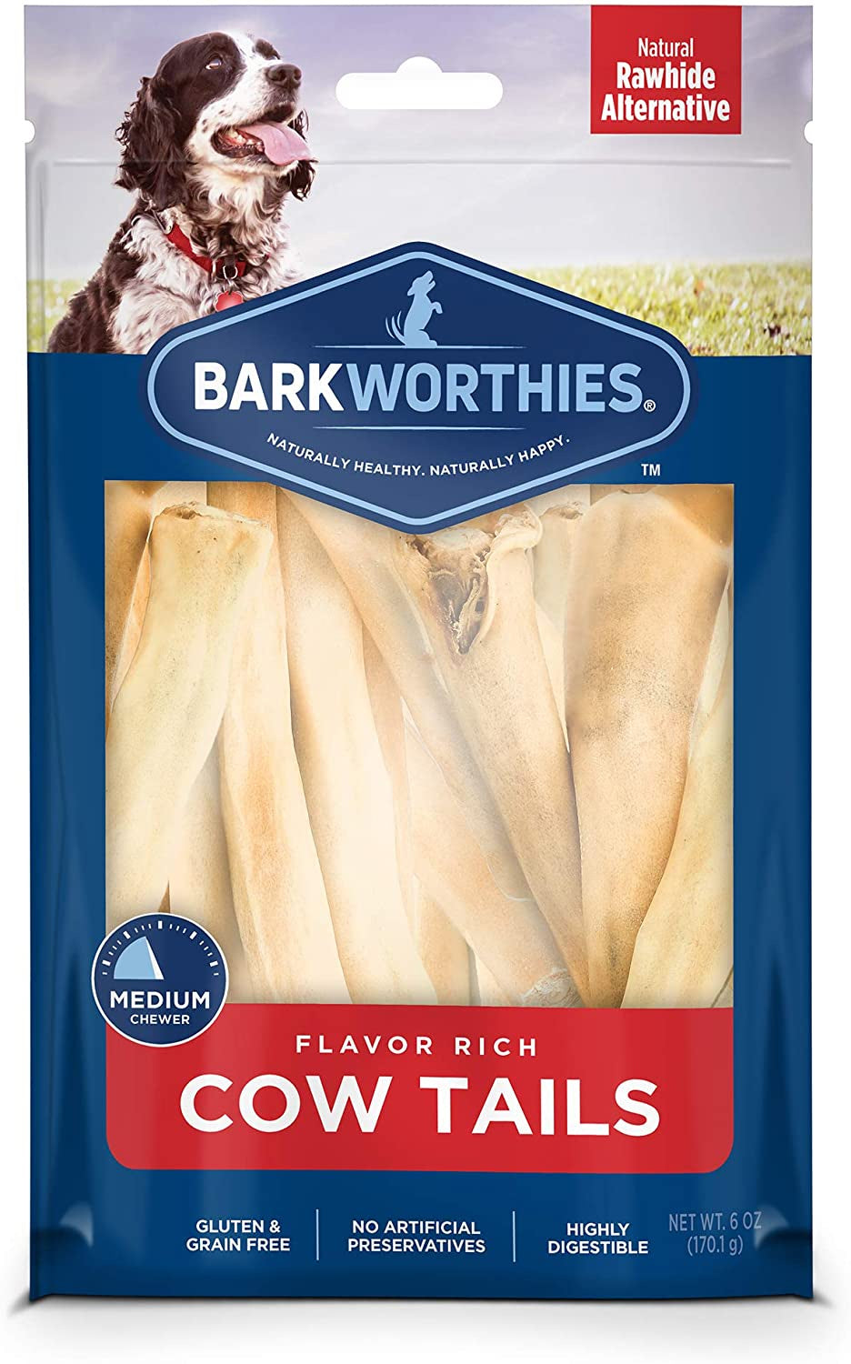 Barkworthies Cow Tails 6 oz. Bag