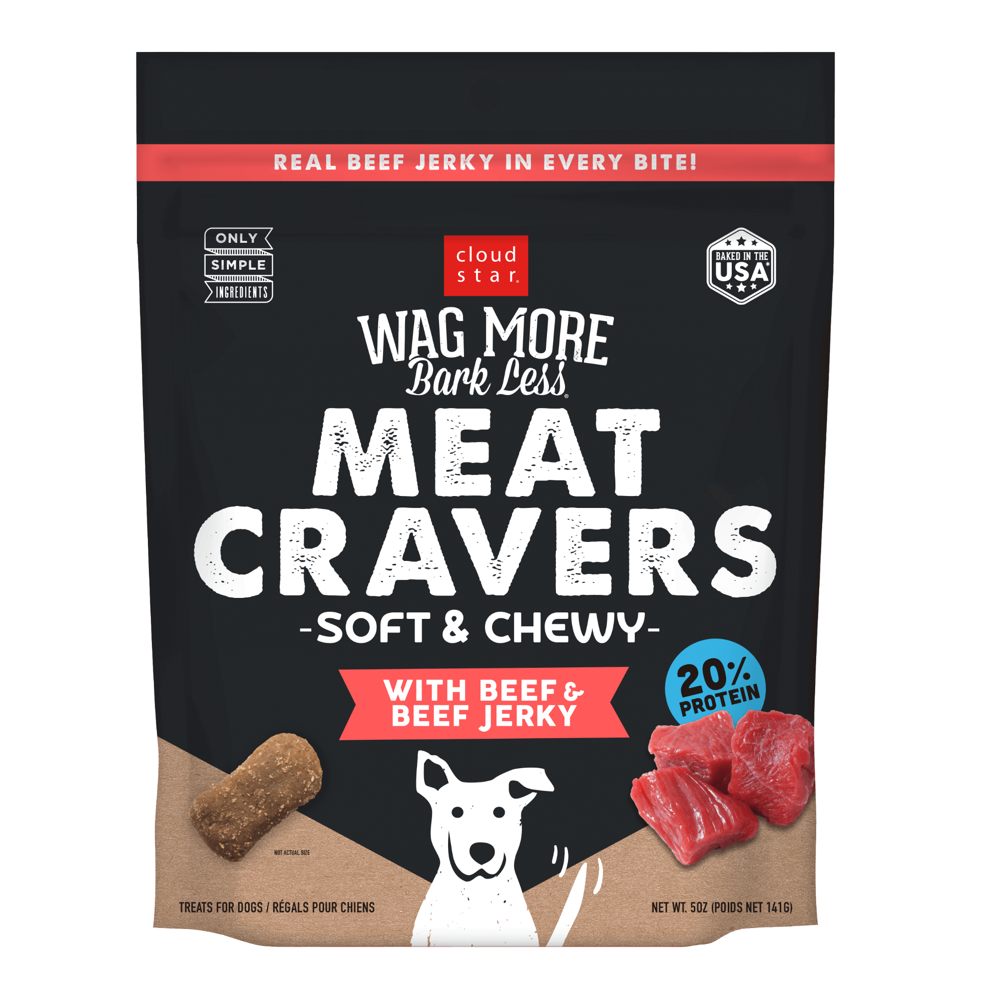 Cloud Star Wag More Bark Less Meat Cravers Soft & Chewy Beef