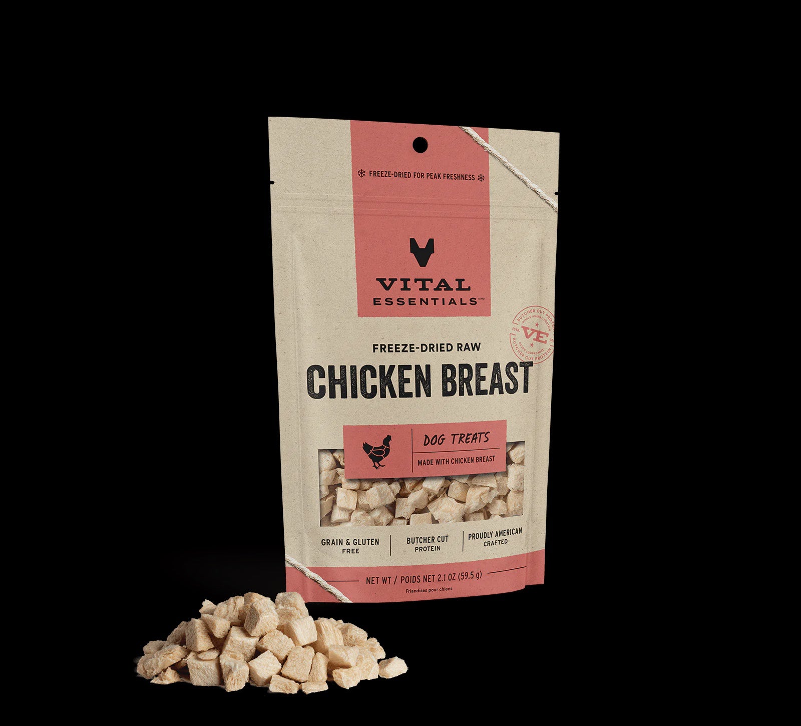 Vital Essentials Freeze-Dried Raw Chicken Breast Dog Treats