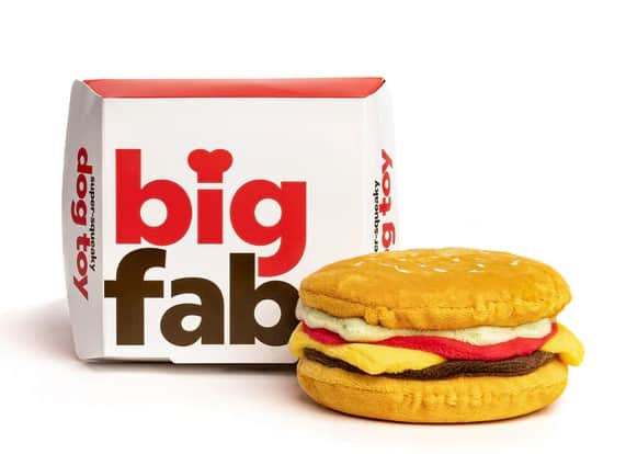 FabDog Super Squeaker Cheeseburger