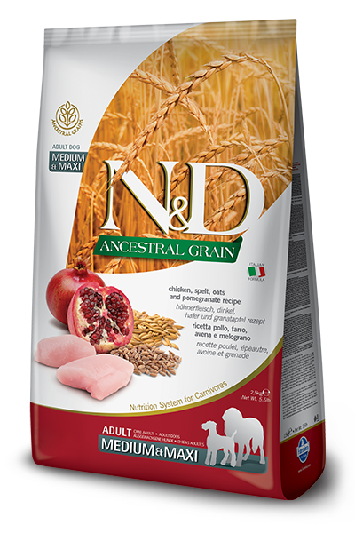 Farmina Ancestral Grain Chicken & Pomegranate Recipe Adult Dry Kibble