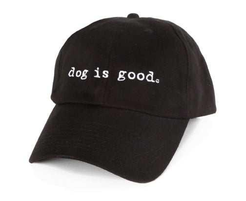 Dog is Good Black Baseball Cap