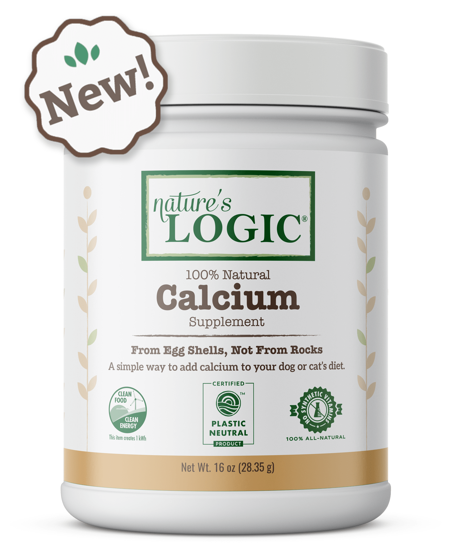 Nature's Logic Calcium From Eggshell 16oz