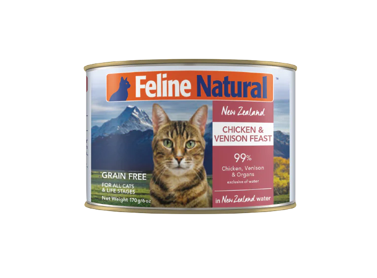 Feline Natural Chicken & Venison Canned Cat Food (6oz/12Cans)