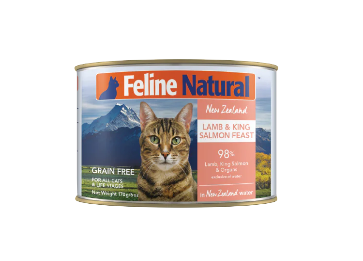 Feline Natural Lamb & King Salmon Canned Cat Food (6oz/12Cans)