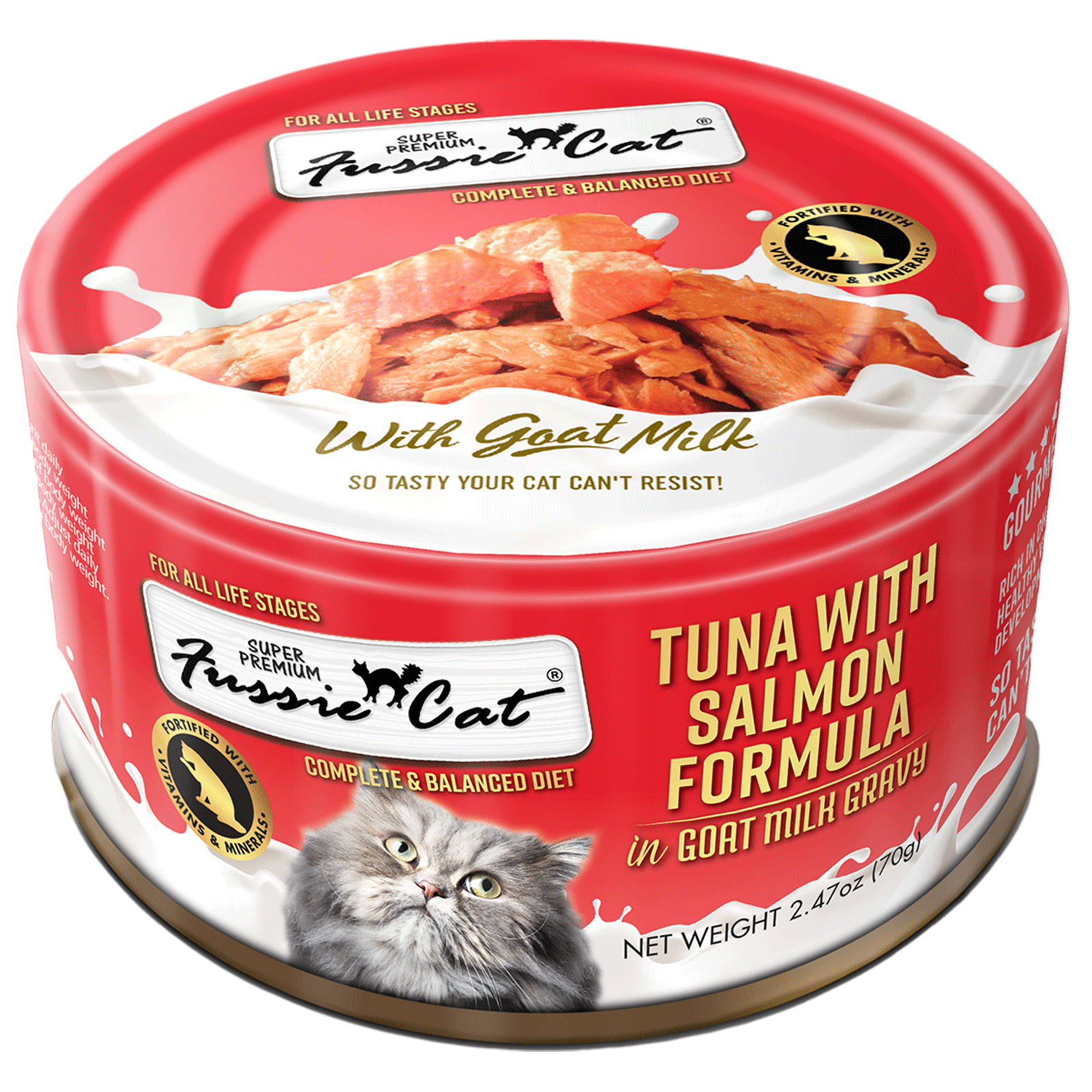 Fussie Cat Tuna with Salmon in Goat Milk Gravy