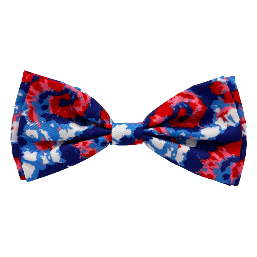 Huxley & Kent Bow Tie - Red, White & Blue Tie Dye