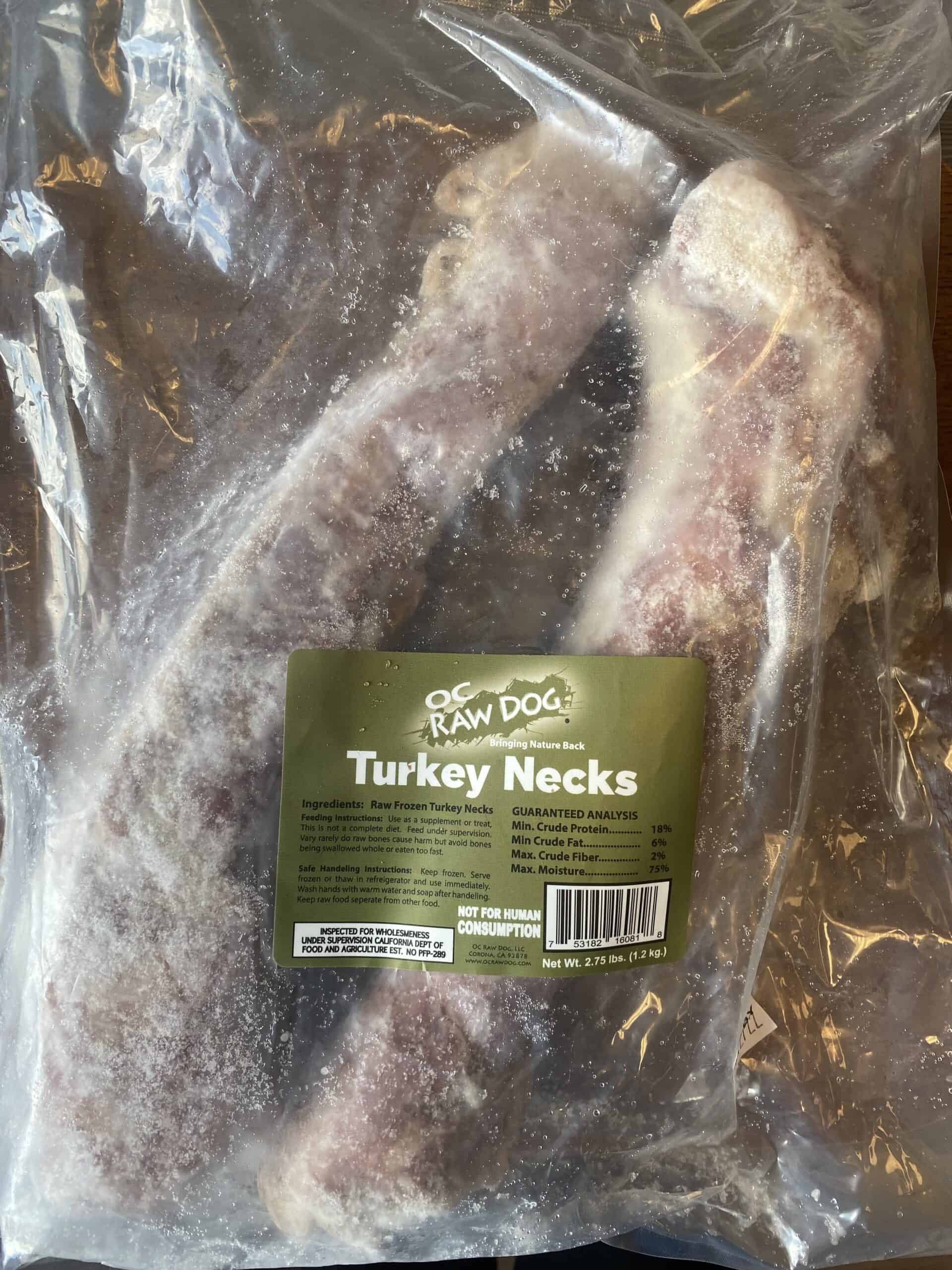 OC Raw Turkey Necks