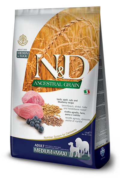 Farmina Ancestral Grain Lamb & Blueberry Recipe Adult Dry Kibble